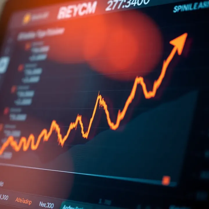 Graph illustrating binary options trading strategies with upward and downward trends