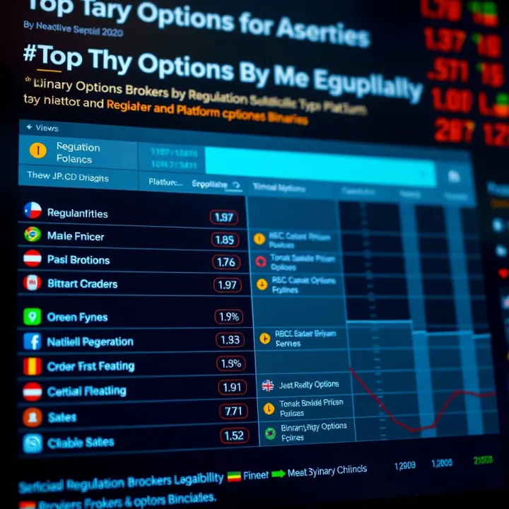 Graph showing comparison of binary options brokers based on regulation and platform features