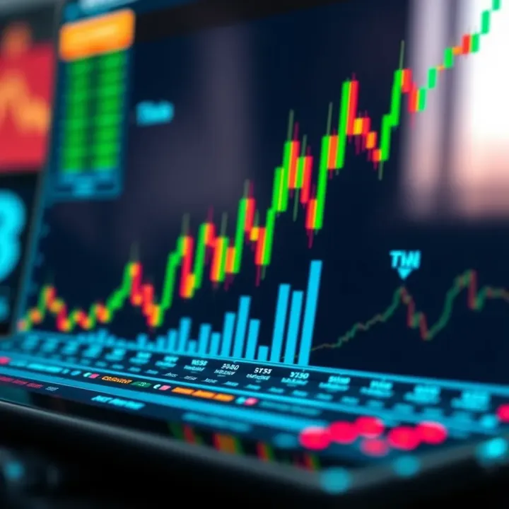 Graph showing trends and strategies for successful binary options trading in the Colombian market