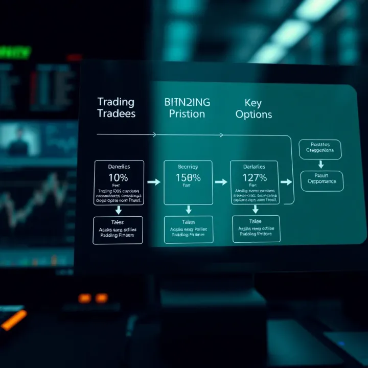Diagram showing the flow and key components of binary options trading