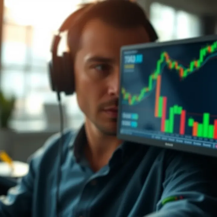 Visual representation of binary options trading strategies and risk management techniques