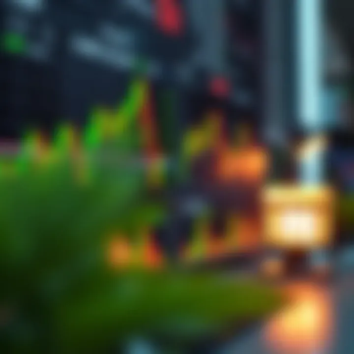 Market analysis dashboard displaying charts and technical indicators for binary options