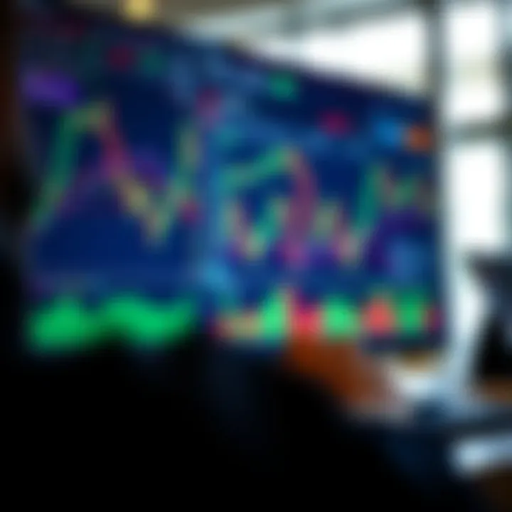 Graphical user interface displaying various trading platform options with charts and data