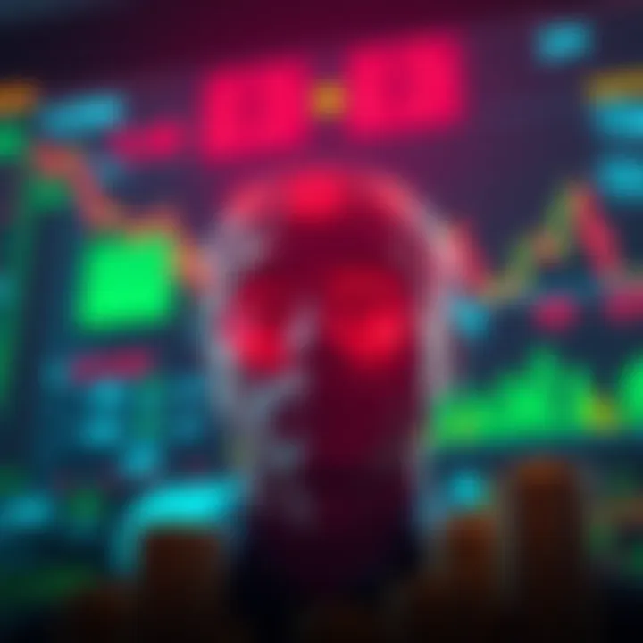 Conceptual illustration of risk management and trader psychology elements