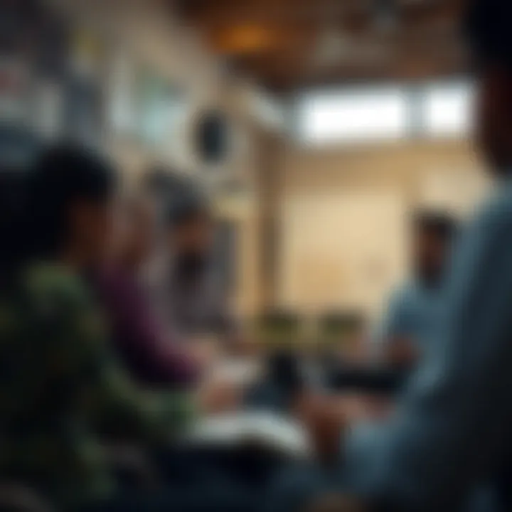 Community members collaborating in emergency response planning session