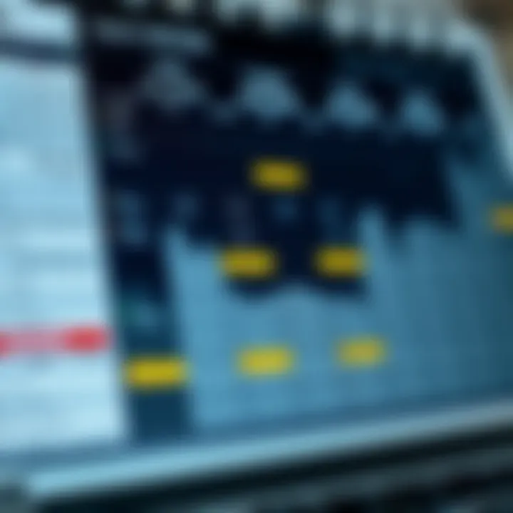 Detailed economic calendar with multiple financial event entries and dates