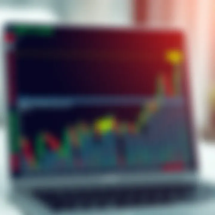 Graph showing fluctuating financial market trends with highlighted binary options trading points