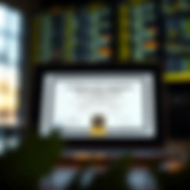 Digital certificate displayed on a laptop screen indicating completion of a free trading course