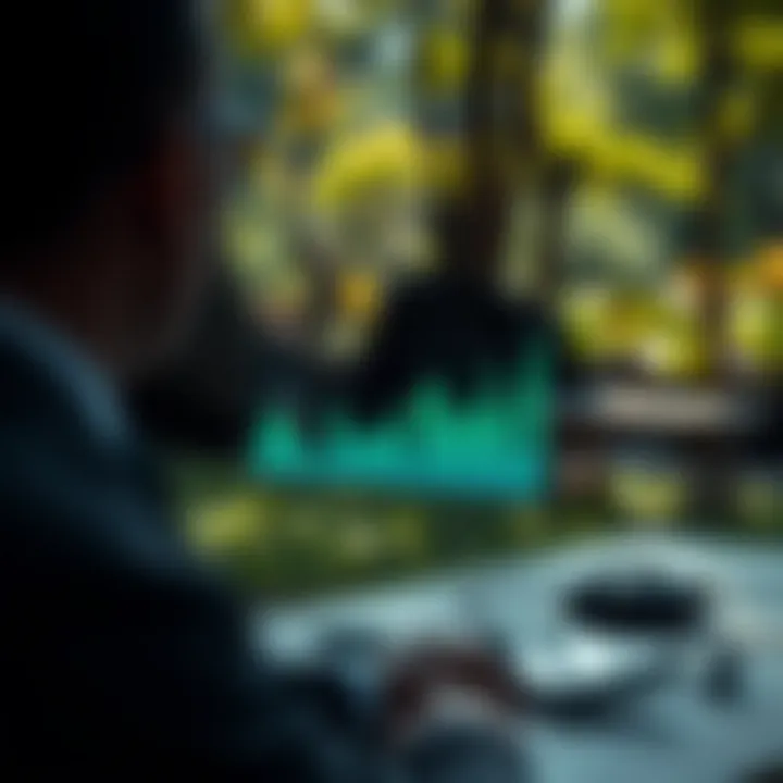 Environmental risk assessment using digital tools with nature background