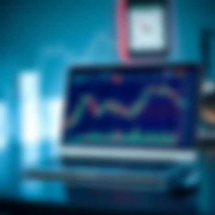 Conceptual graphic representing evaluation criteria for selecting an online trading course