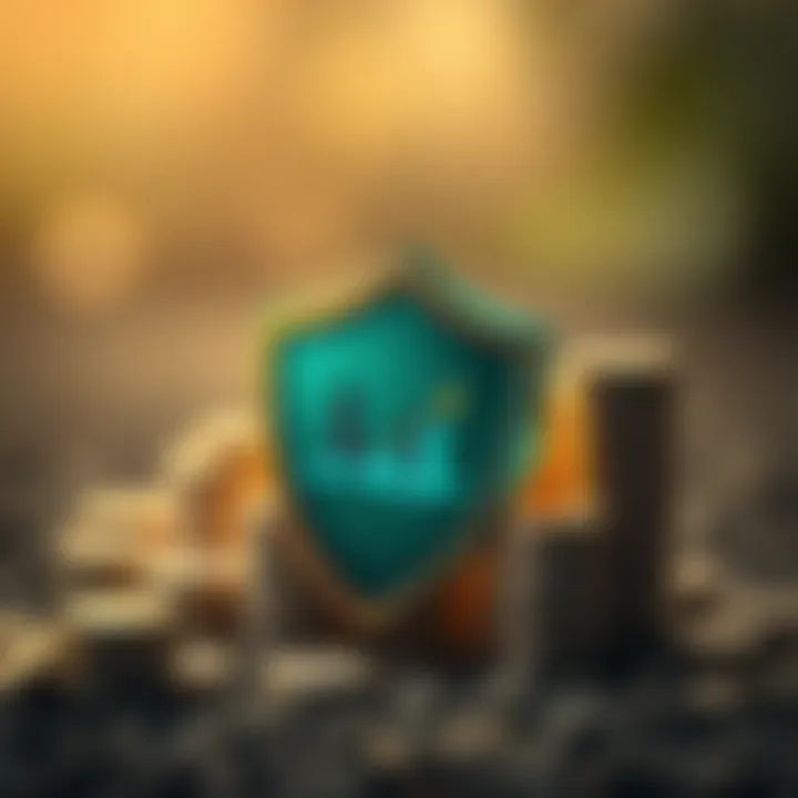 Illustration of financial growth with protective shield symbolizing capital preservation during trading