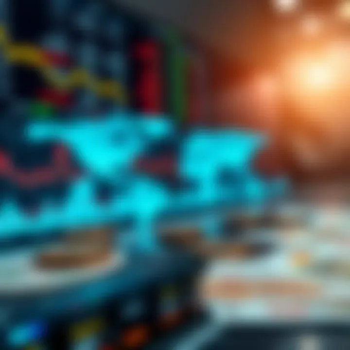 Various global currencies with digital financial data overlay representing forex market activity