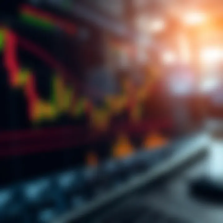 Graph showing fluctuating stock prices representing swing trading strategy over multiple days
