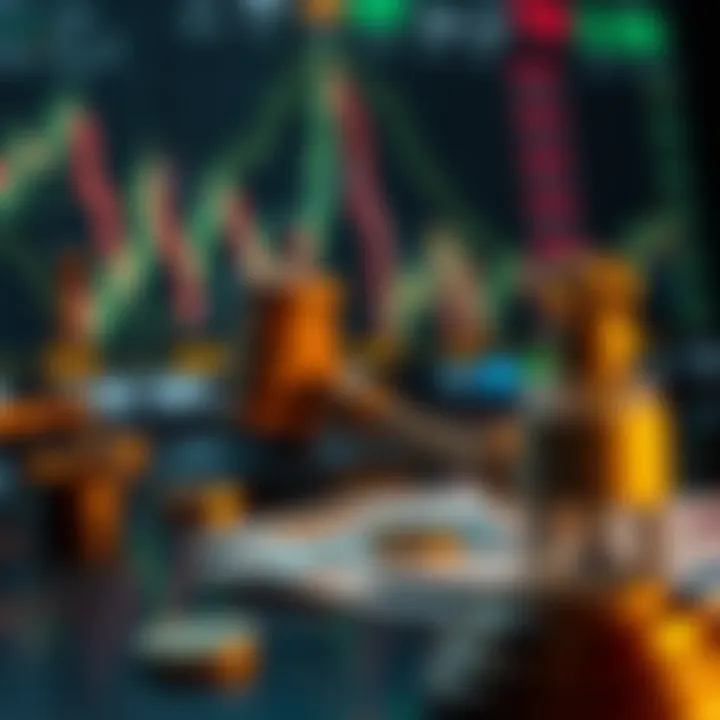 Conceptual graphic of legal alternatives to binary options trading with secure financial elements