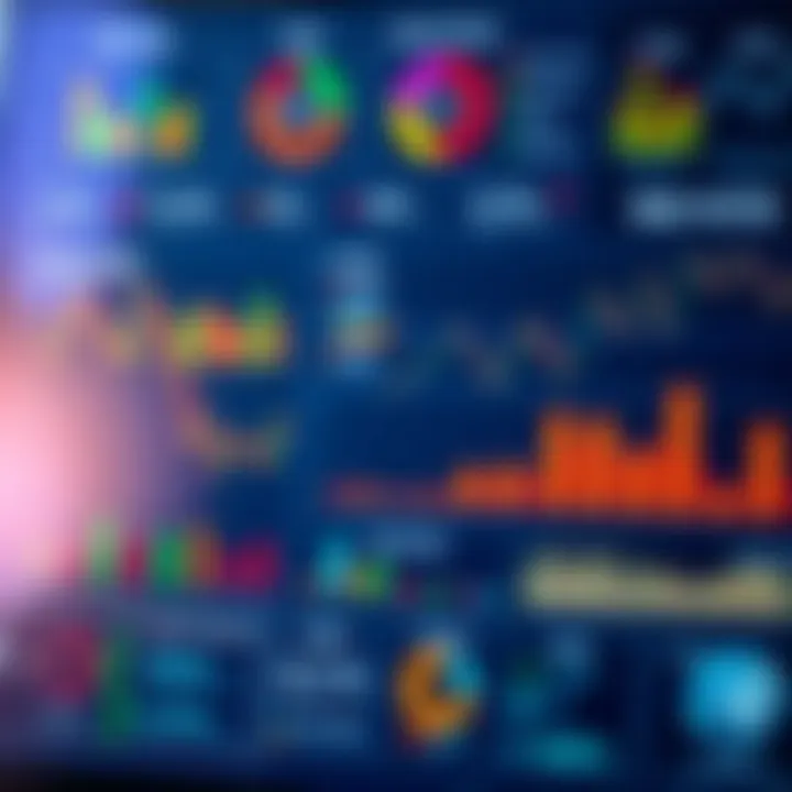 Visual representation of risk factors and their potential impact using colorful charts and icons