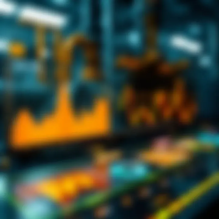 Technology interface displaying real-time risk analysis with graphical overlays in various industrial settings