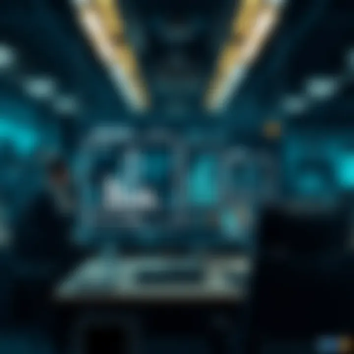 Illustration of financial tools and technology integrating with regulatory frameworks to control credit risk effectively