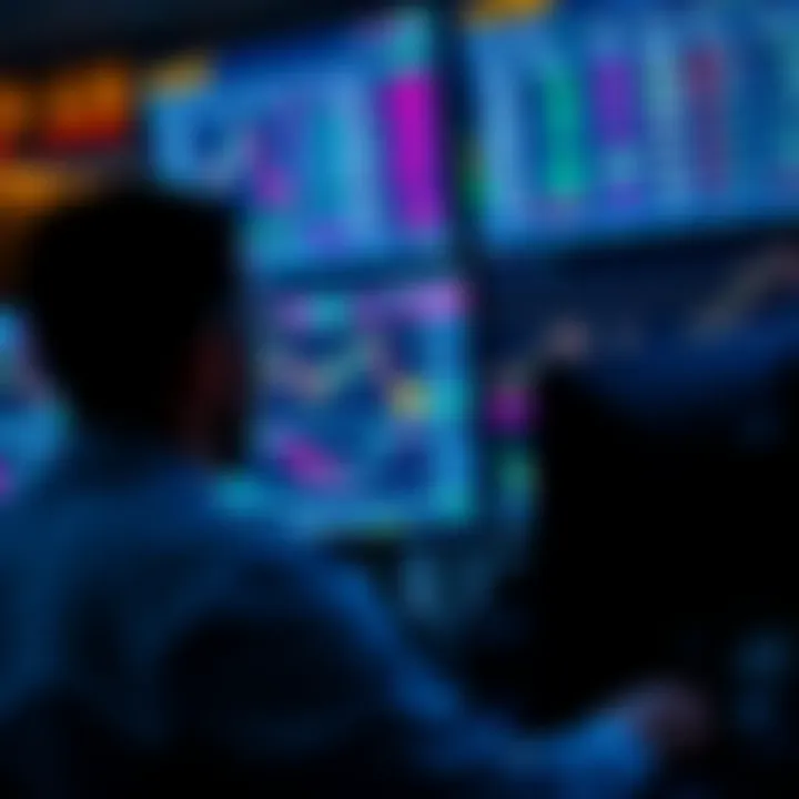 Analyzing Economic Data for Effective Forex Trading Strategy Trader analyzing economic data on multiple screens to make informed Forex trading decisions