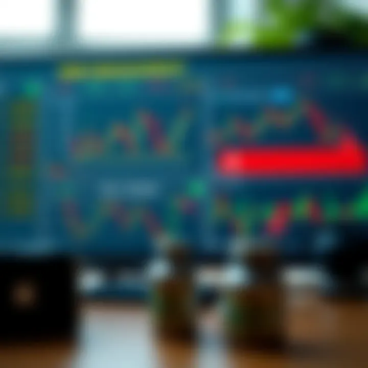 Illustration of risk management tools including charts, stop-loss indicators, and strategy notes