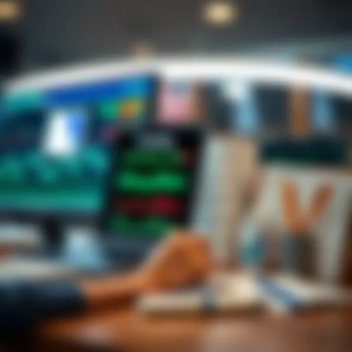 Essential Educational Resources for Trading Certification Conceptual graphic showing key trading tools and educational materials for market analysis