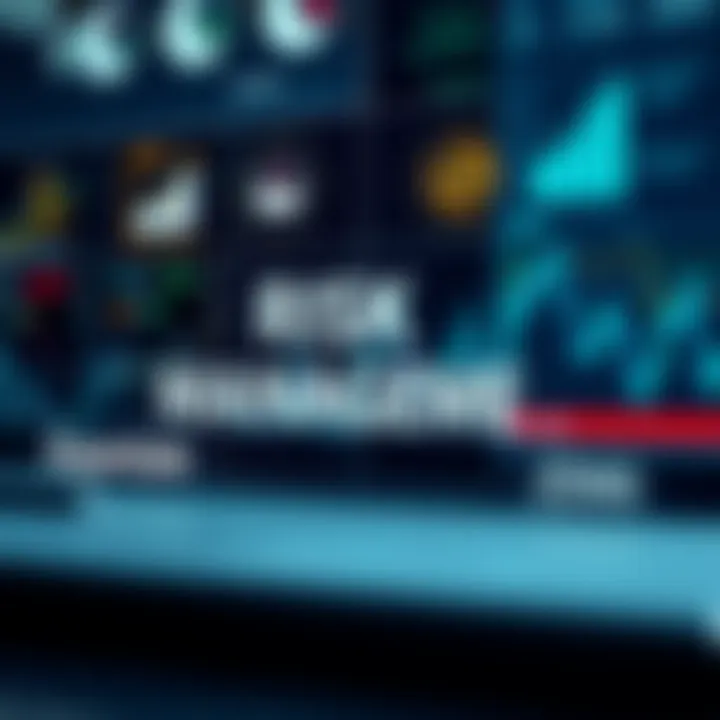 Trading Strategies and Risk Management Essentials Conceptual graphic of trading strategies and risk management with icons of charts and tools