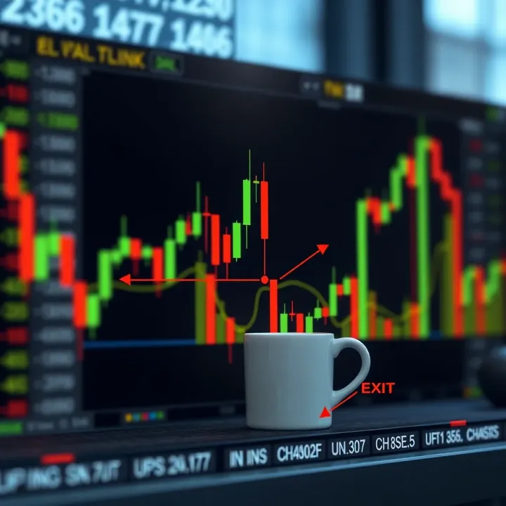Illustration of candlestick signals with annotations indicating entry and exit points in synthetic indices market