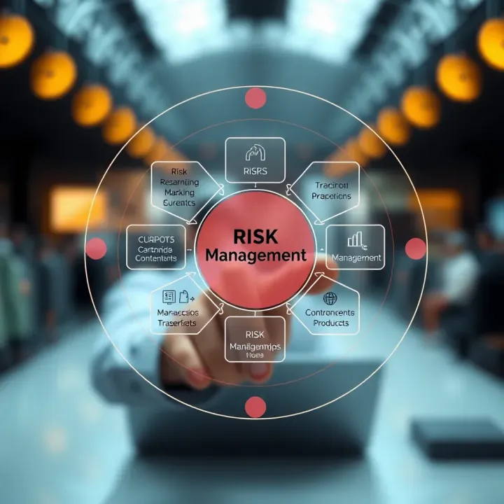 Diagram illustrating risk management framework with interconnected components