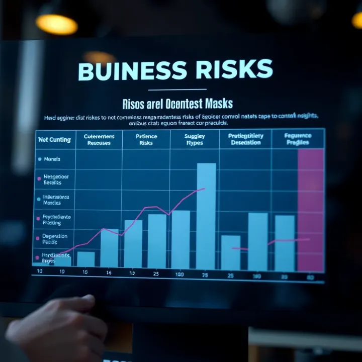 Graph illustrating common types of business risks and control strategies