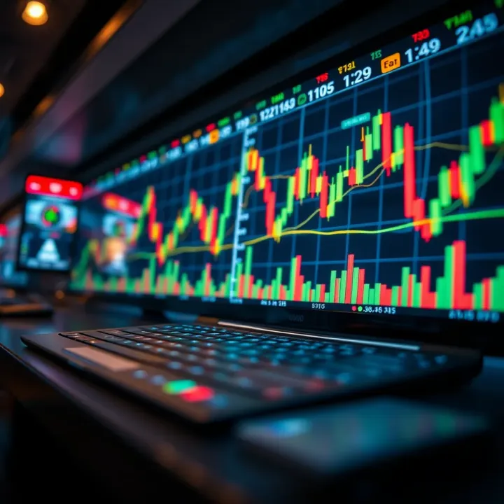 Visual representation of forex trading strategies and risk management techniques