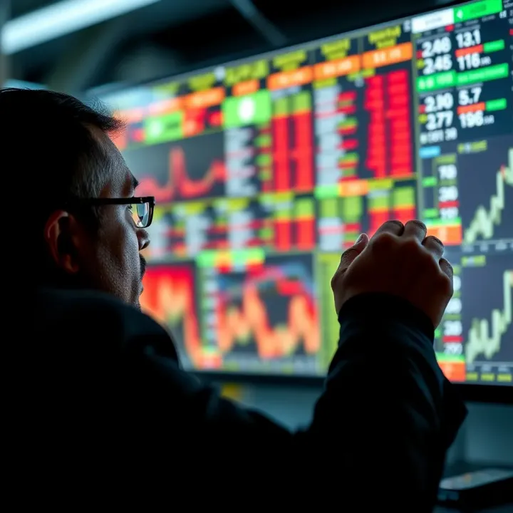 Investor analyzing economic calendar data to forecast market trends and optimize investment decisions