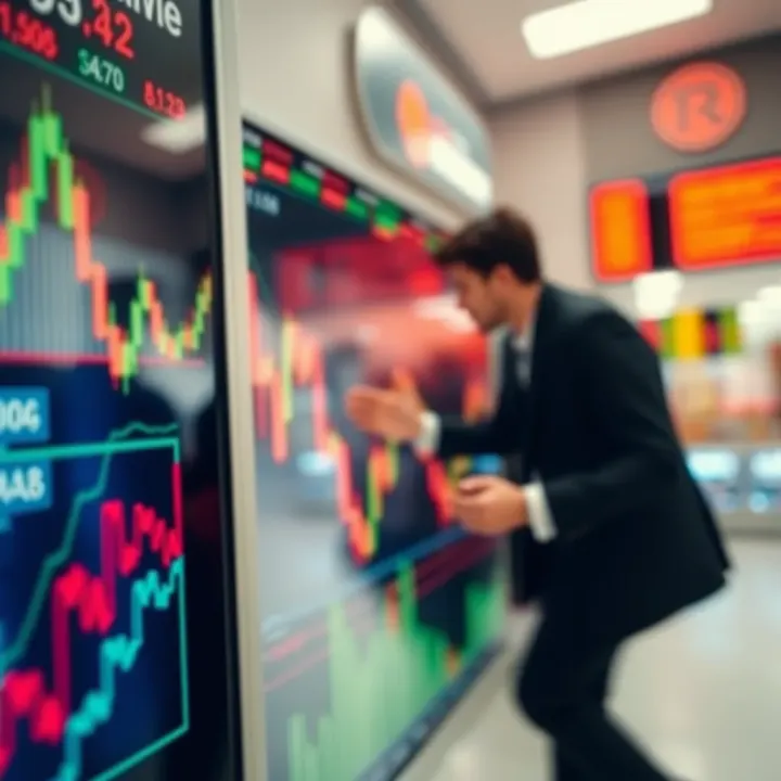 Day Trading Illustrated with Rapid Intraday Price Changes Intraday stock price movements illustrating quick trades typical in day trading