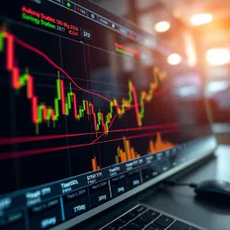 Swing Trading Strategy Visualized on Stock Price Chart Graph showing fluctuating stock prices representing swing trading strategy over multiple days