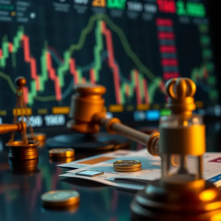 Conceptual graphic of legal alternatives to binary options trading with secure financial elements