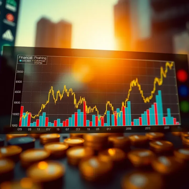 Graph showing financial market trends related to binary options in Colombia