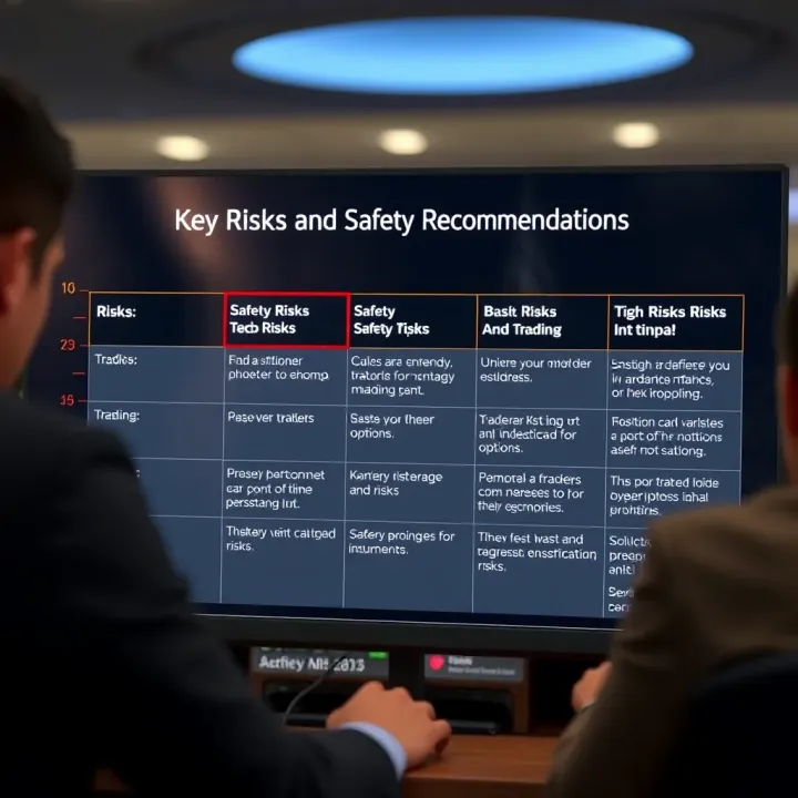 Chart illustrating common risks and safety tips for trading binary options on Opciones Binarias TV