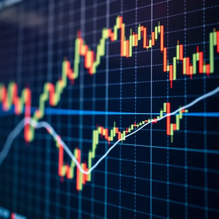 Trend Lines and Support Resistance Levels on Market Graph Graph illustrating trend lines and support resistance levels on financial market data