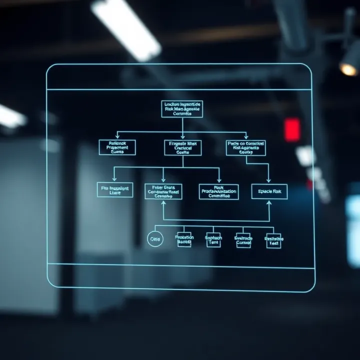 Integration of Risk Management Committee in Organizational Structure Flowchart showing integration of risk management committee into organizational structure to enhance risk prevention culture