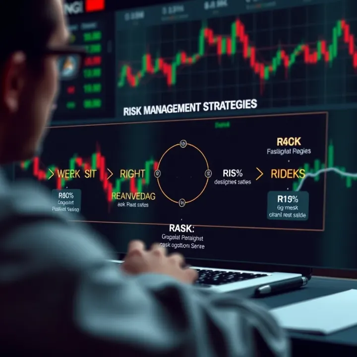 Diagram showing risk management strategies for binary options trading