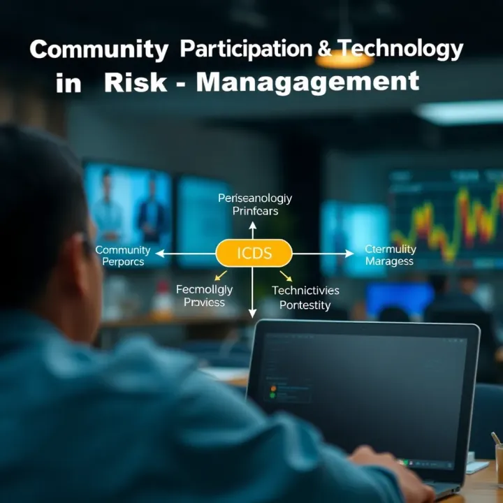 Diagram illustrating community engagement and technology integration in risk management strategies
