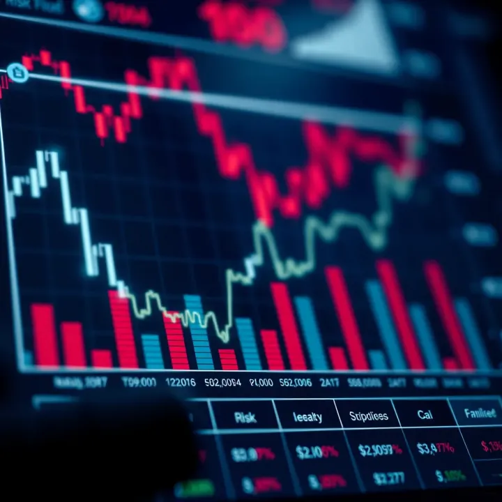 Graph showing various financial risks and mitigation strategies in economic management