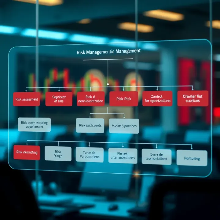 Practical Application of Risk Management in Organizations Flowchart showing practical application of risk assessment, control, and monitoring in organizations