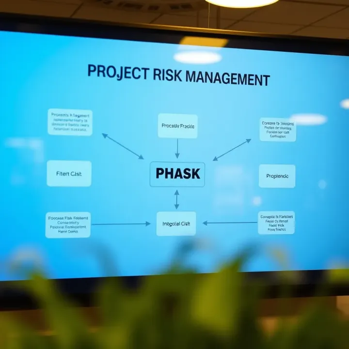 Flowchart illustrating key phases of project risk management from identification to mitigation