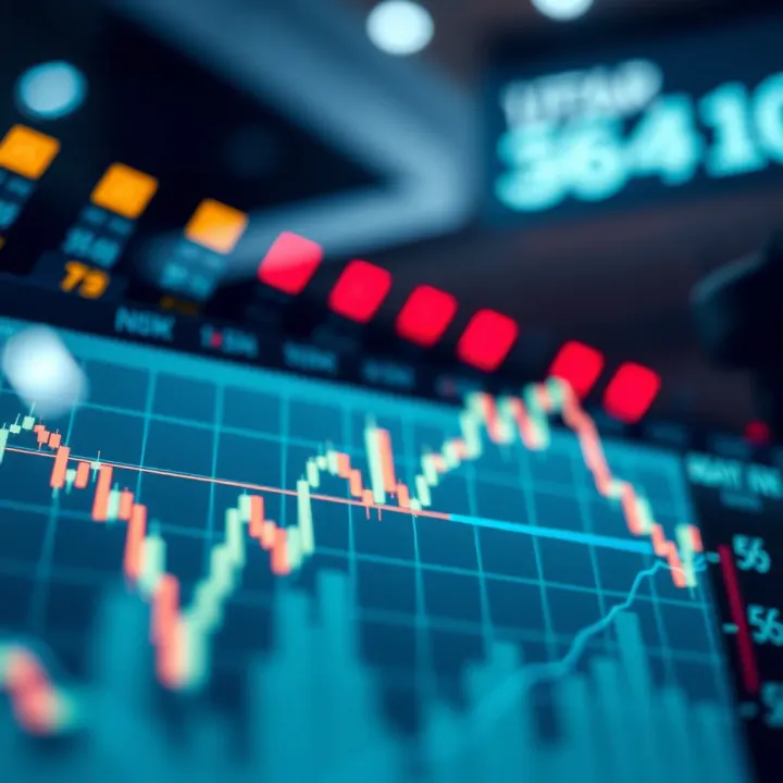 Graph showing short to mid-term price fluctuations in financial markets