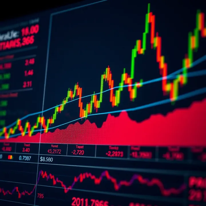 Using Moving Averages to Track Market Trends in Technical Analysis Graph illustrating moving averages overlayed on price data to identify market trends