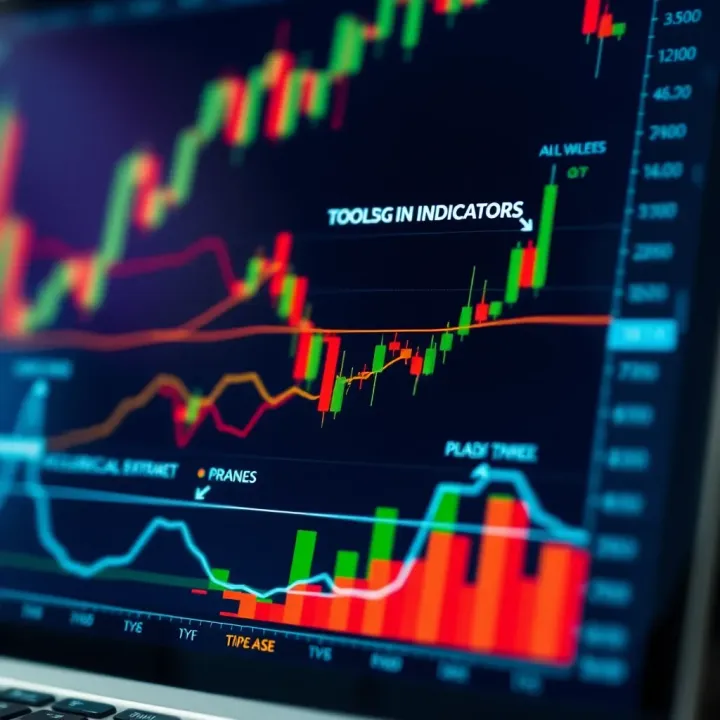 Tools and Indicators in Technical Analysis of Stock Trends Diagram illustrating key tools and indicators used in technical analysis of stock market trends