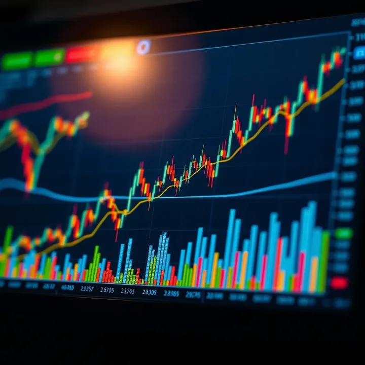Graph illustrating the application of trading tools for market analysis