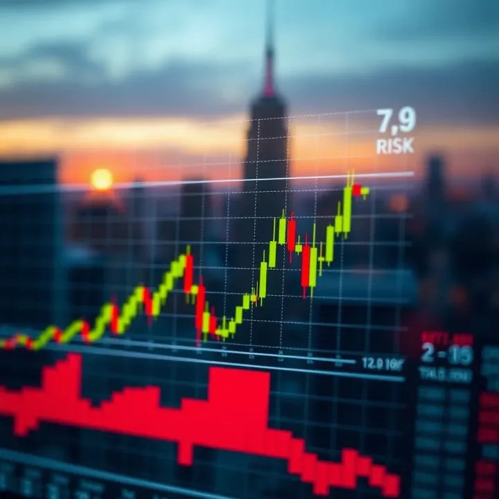 Graph showing binary options trading trends and risk levels