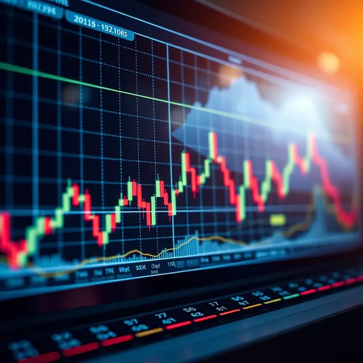 Graph illustrating trading volume alongside price movements to analyze market trends